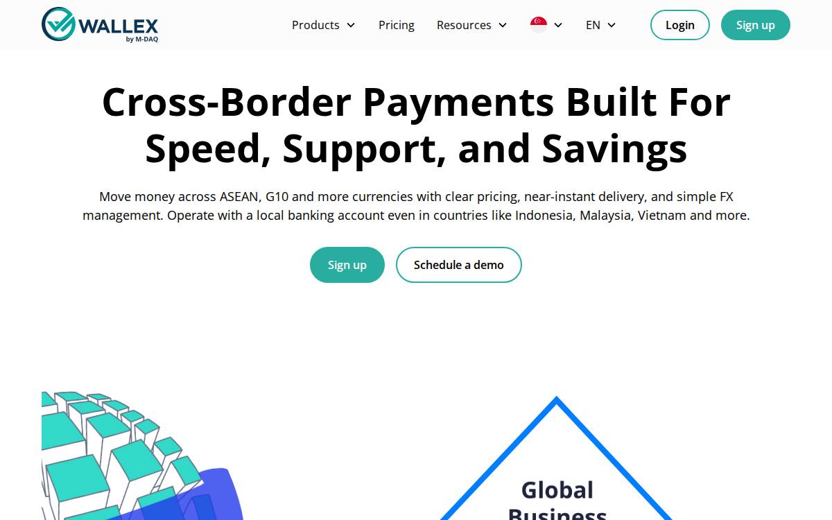 Wallex website preview