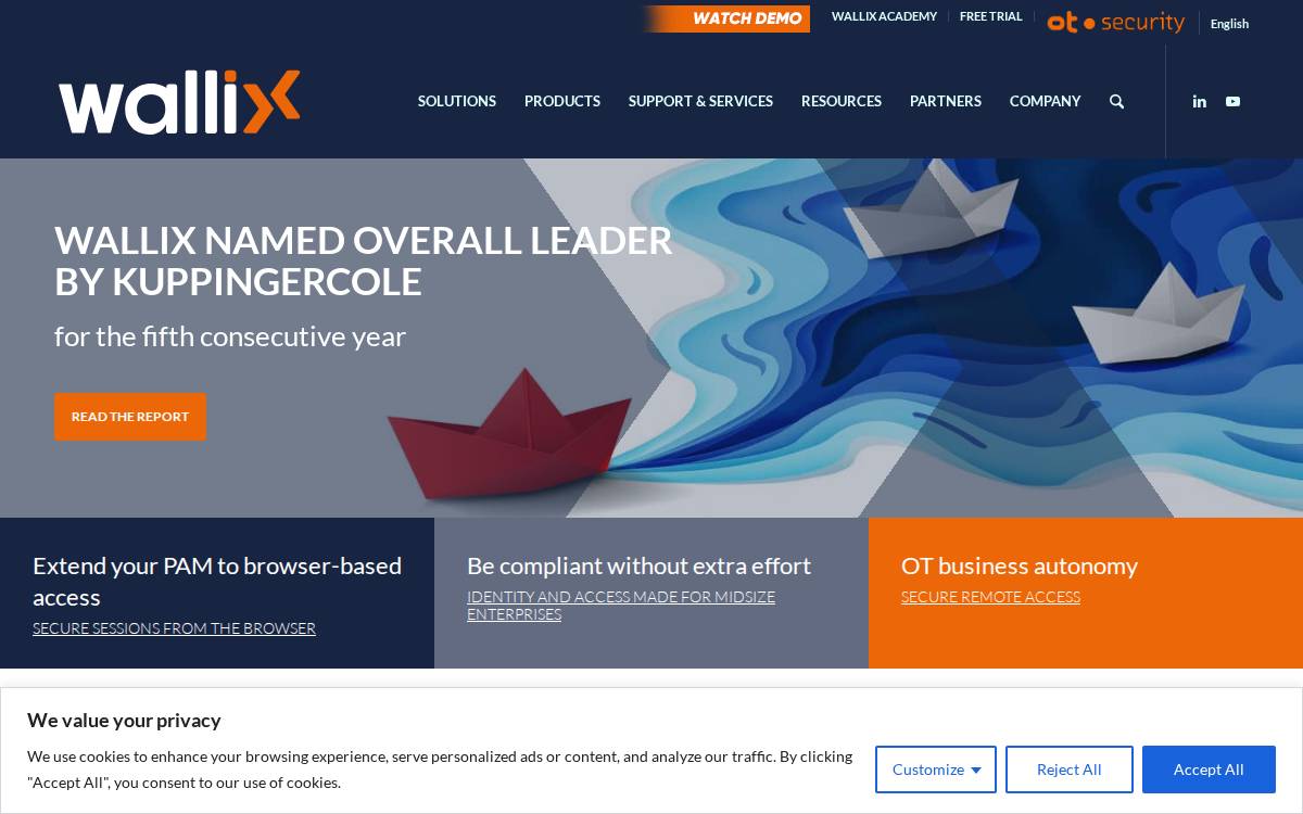 Wallix website preview
