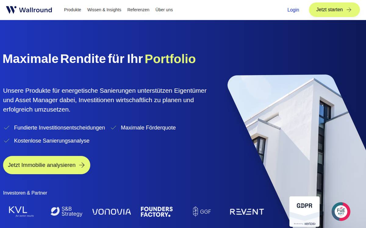 Wallround website preview