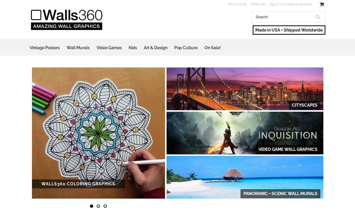 Walls 360 website preview