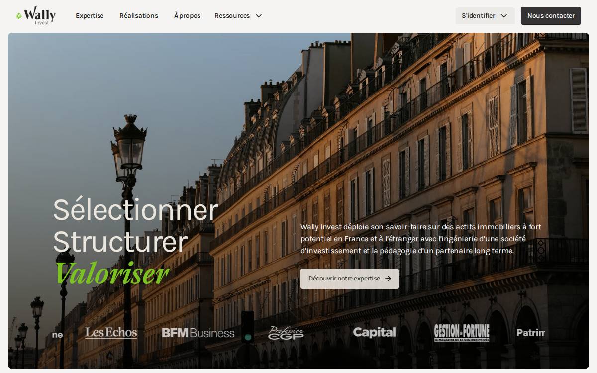 Wally website preview
