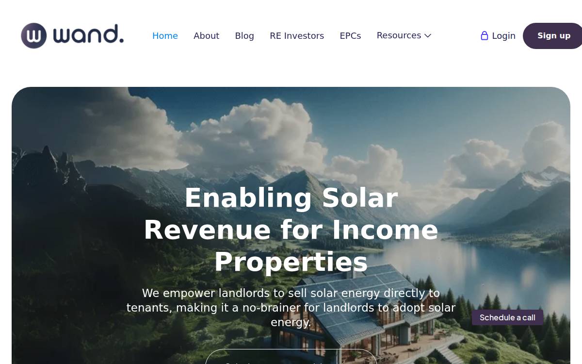 Wand Solar website preview