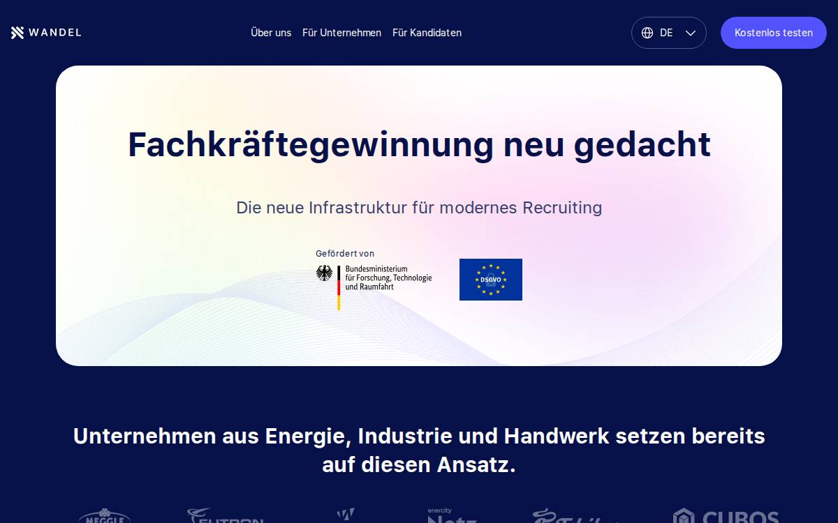 Wandel website preview