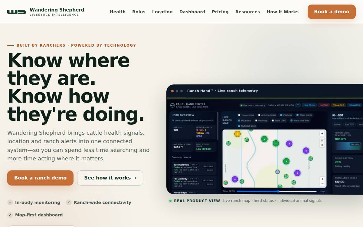 Wanderingshepherd website preview
