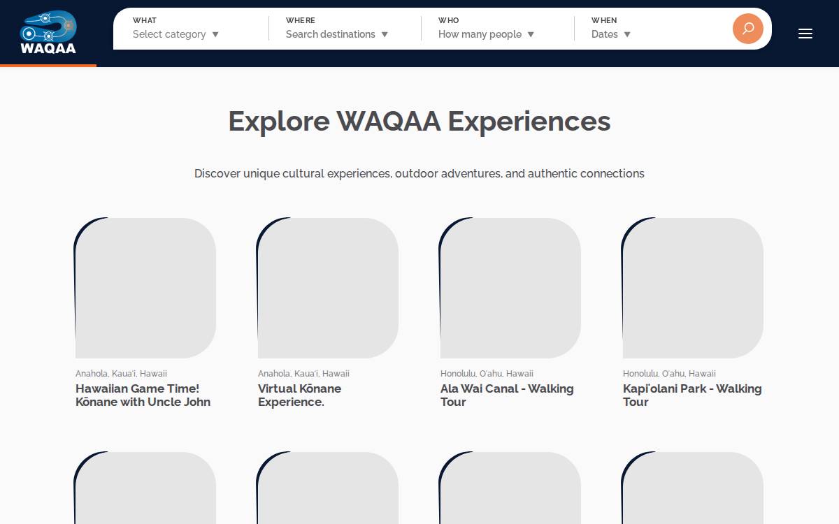 WAQAA Trips website preview