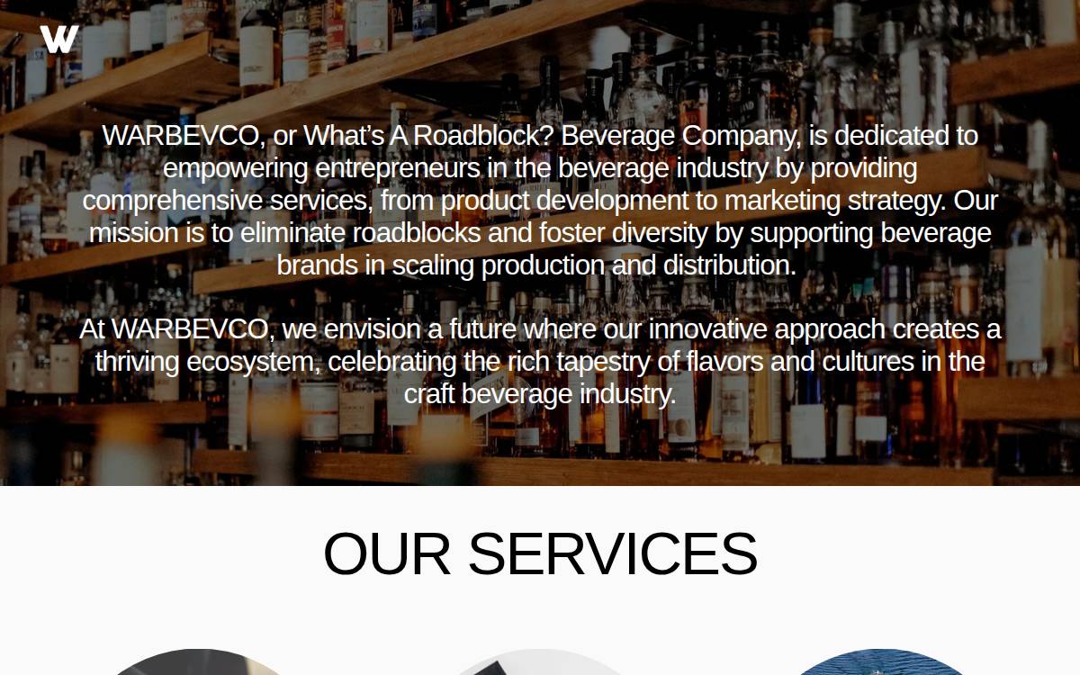 Warbevco website preview