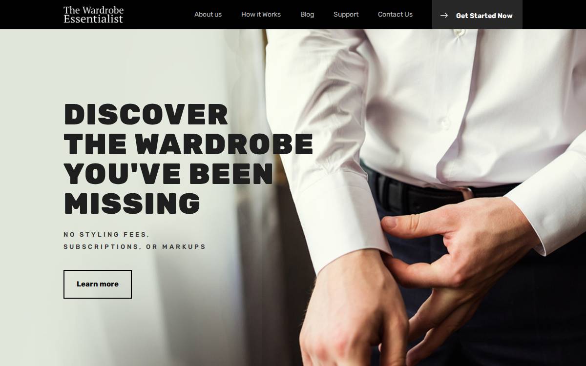 Wardrobe Essentialist website preview