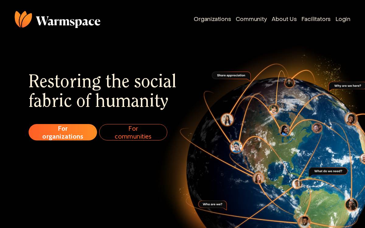 Warmspace website preview