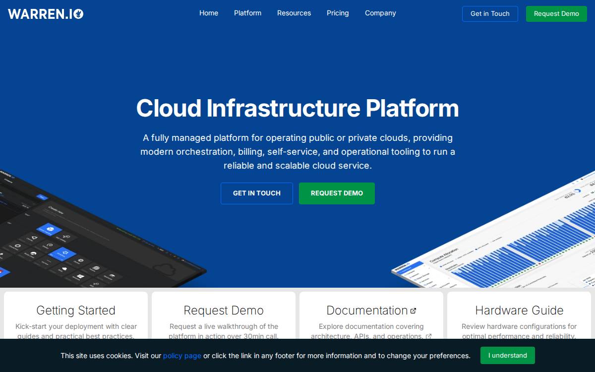 Warren website preview