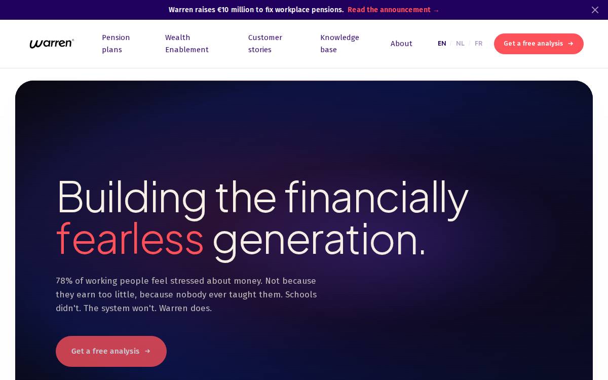 Warren website preview