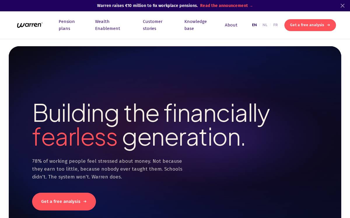 Warren website preview