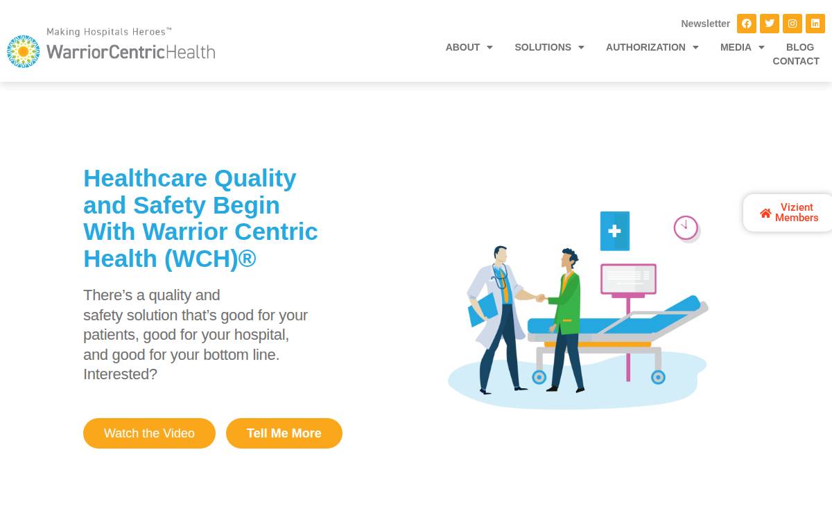 Warrior Centric Health website preview