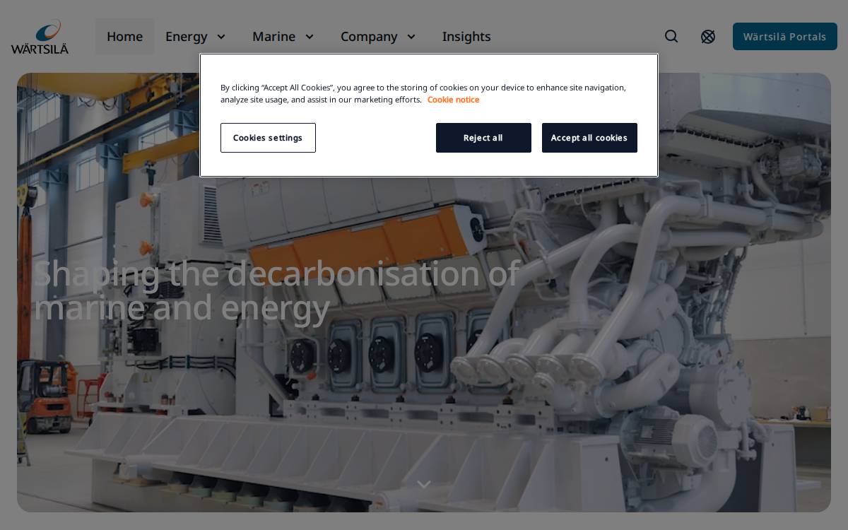 Wärtsilä website preview