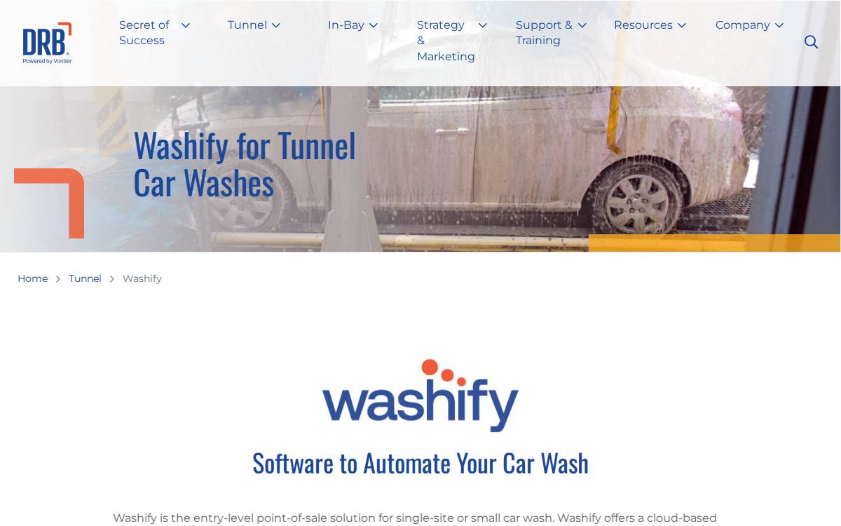 Washify website preview
