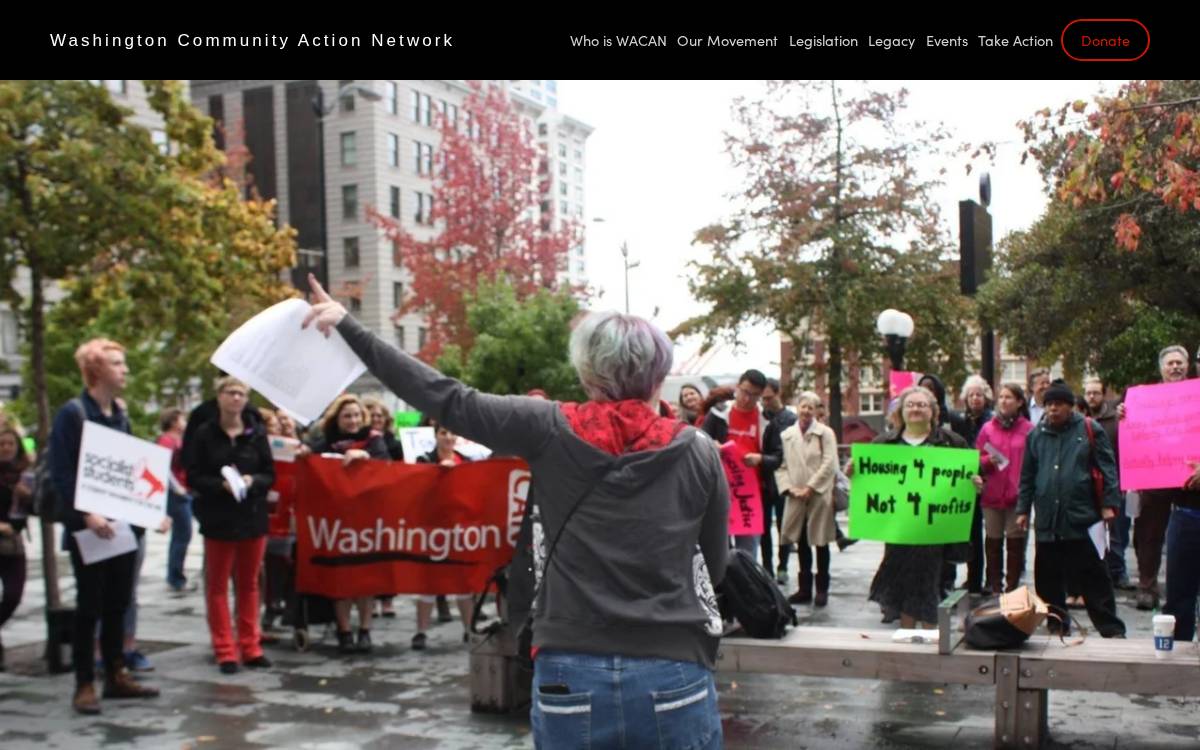 Washington Community Action Network (WA-CAN) website preview