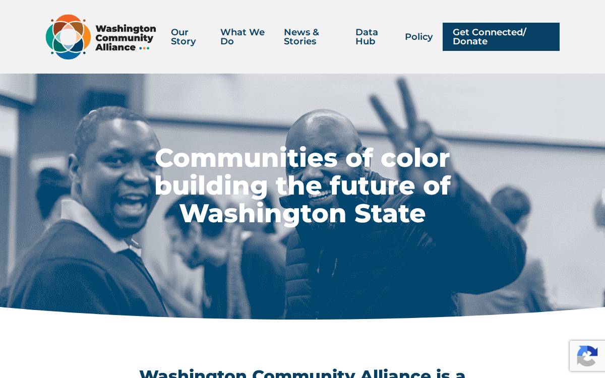 Washington Community Alliance website preview