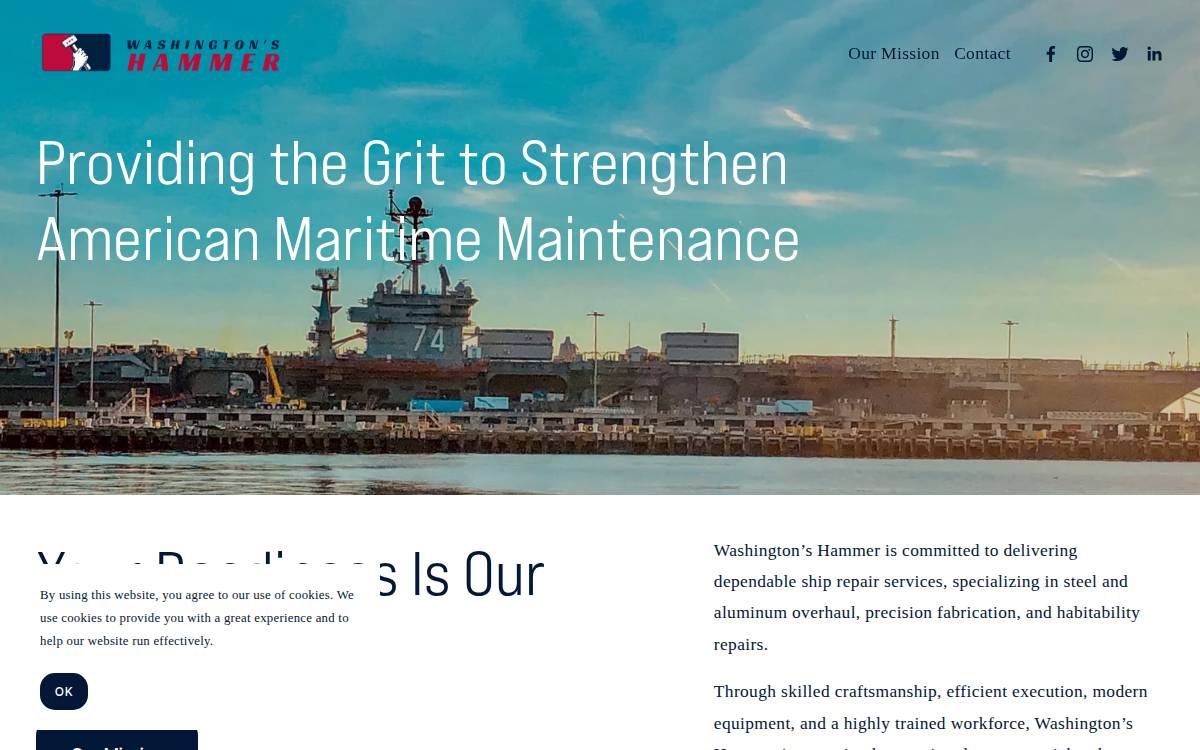 Washington’s Hammer website preview