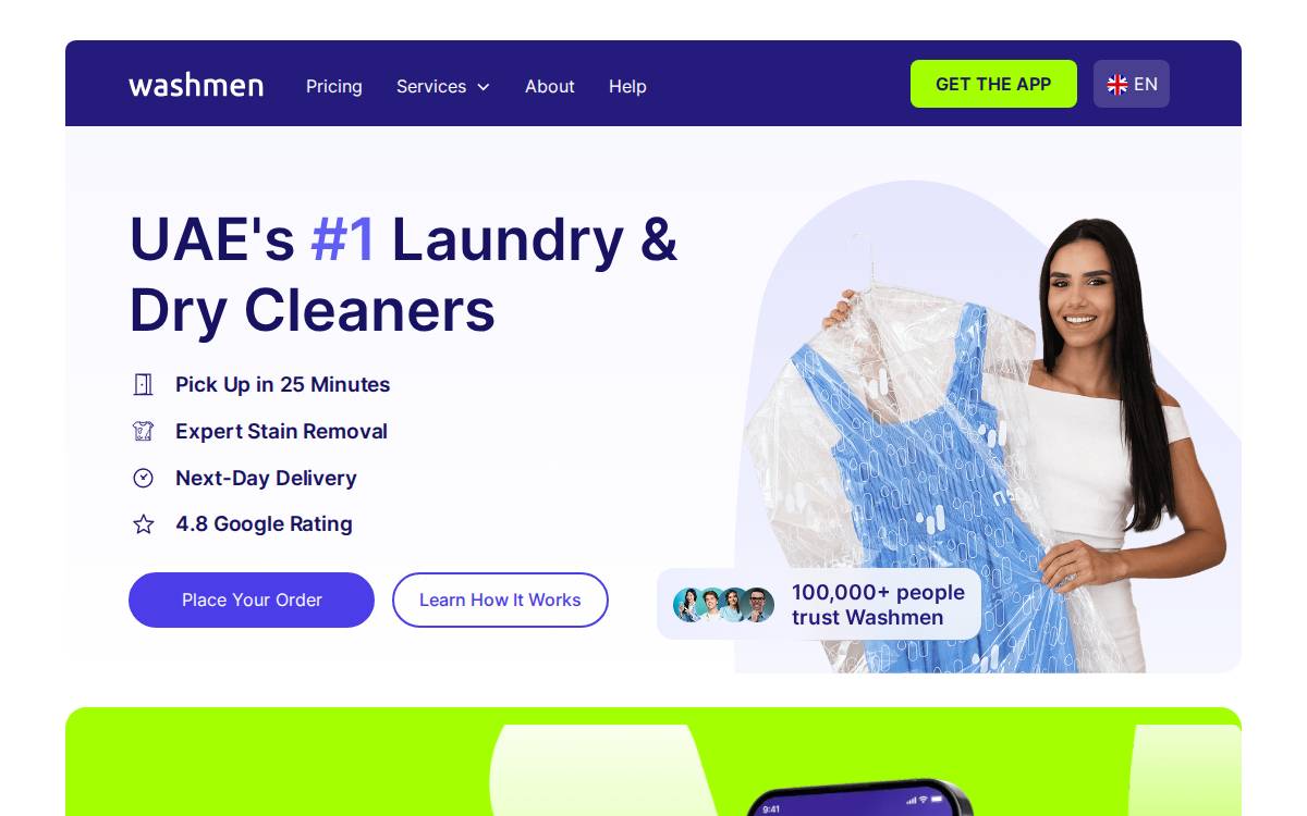 Washmen website preview