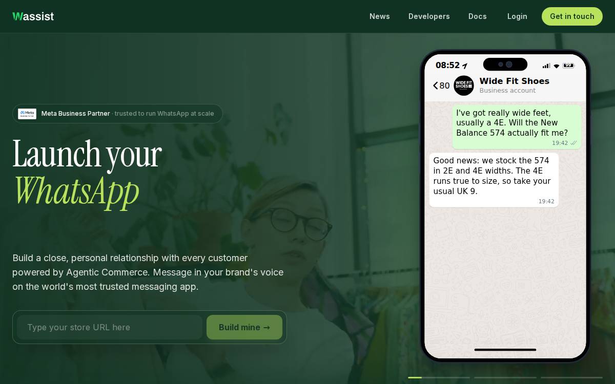 Wassist website preview