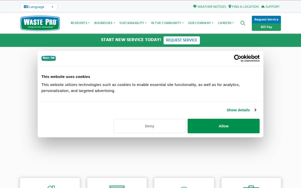 Waste Pro USA website preview