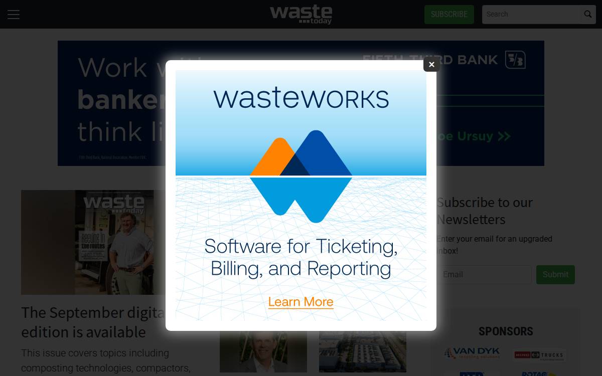 Waste Today website preview
