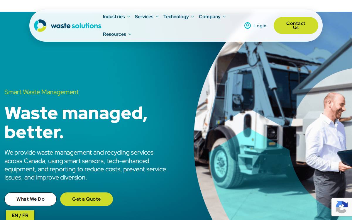 Waste website preview