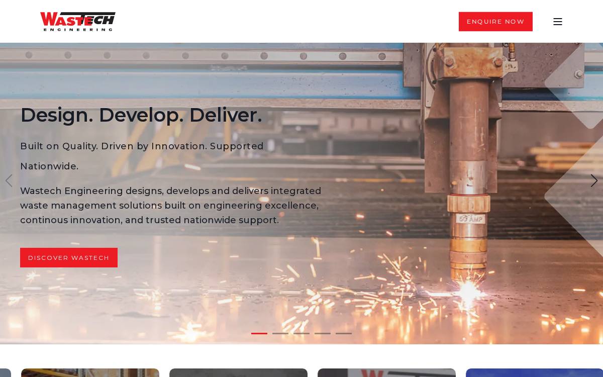 Wastech Engineering website preview