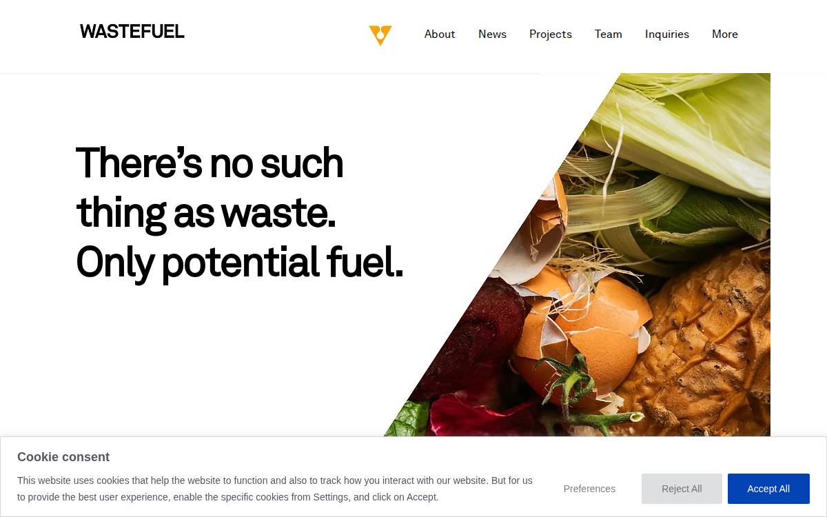 Wastefuel website preview