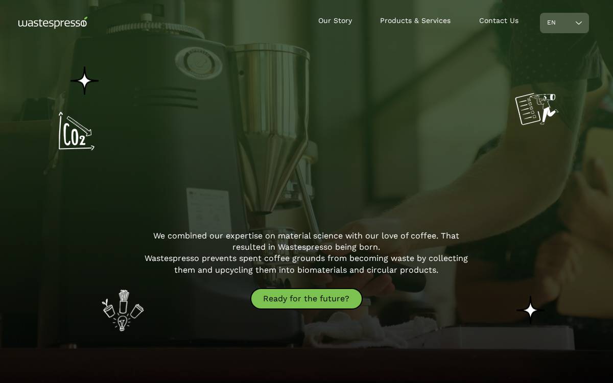 Wastespresso website preview
