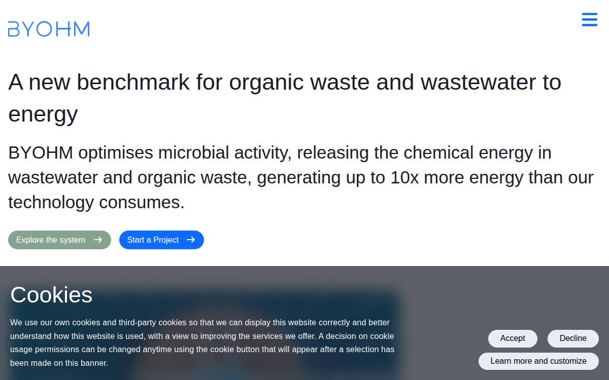 Wastewater Fuels website preview