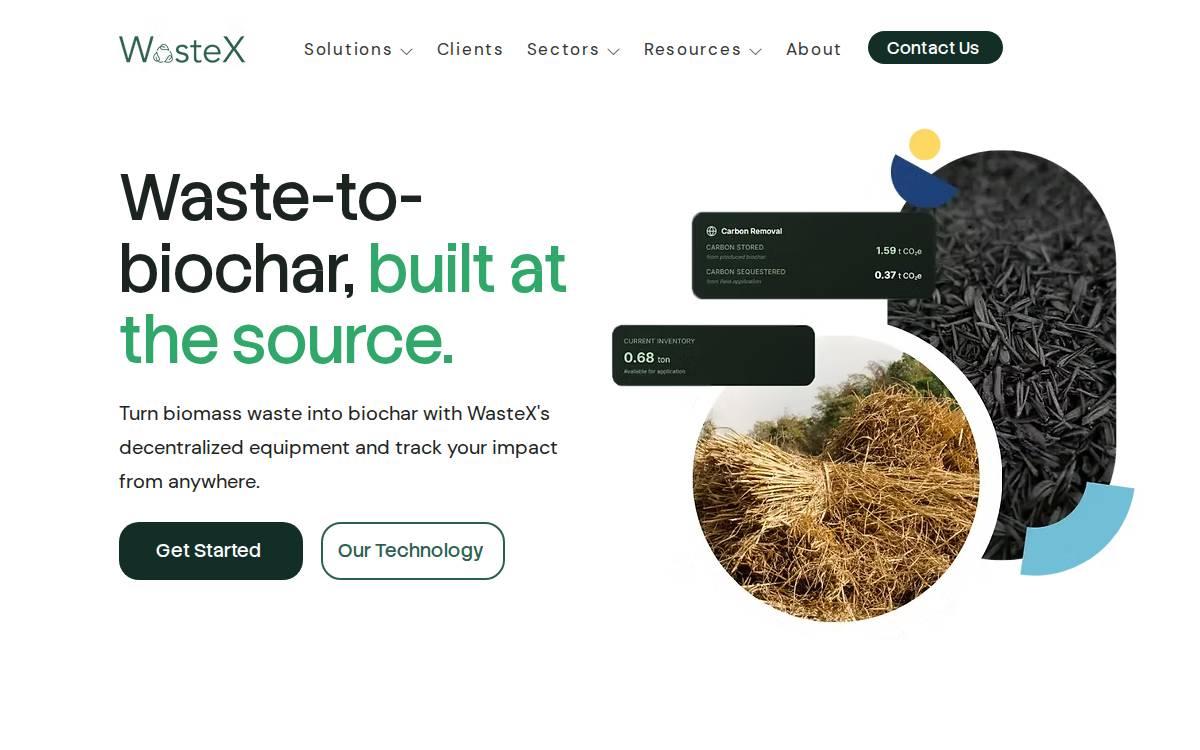 WasteX website preview