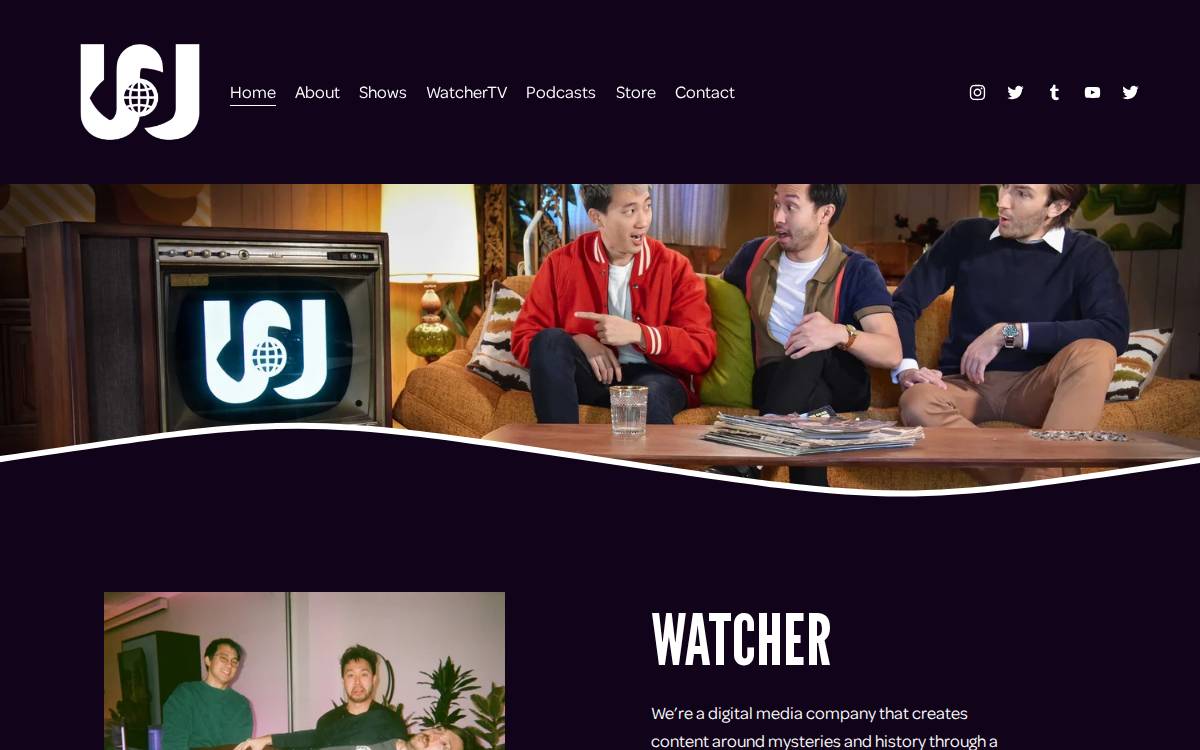 Watcher Entertainment website preview