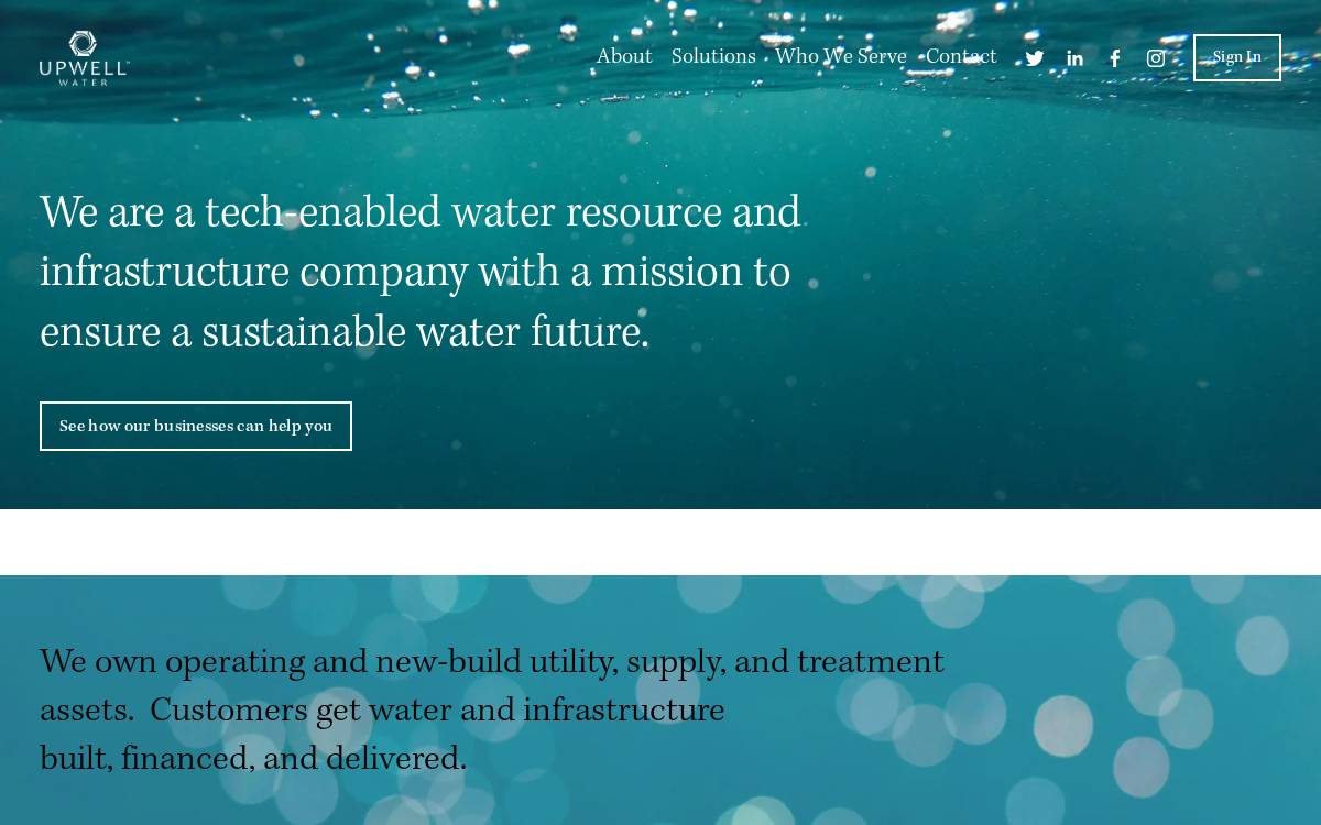 Water website preview