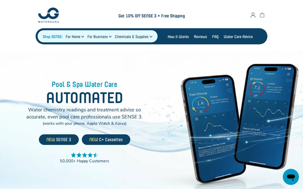 Water Guru website preview