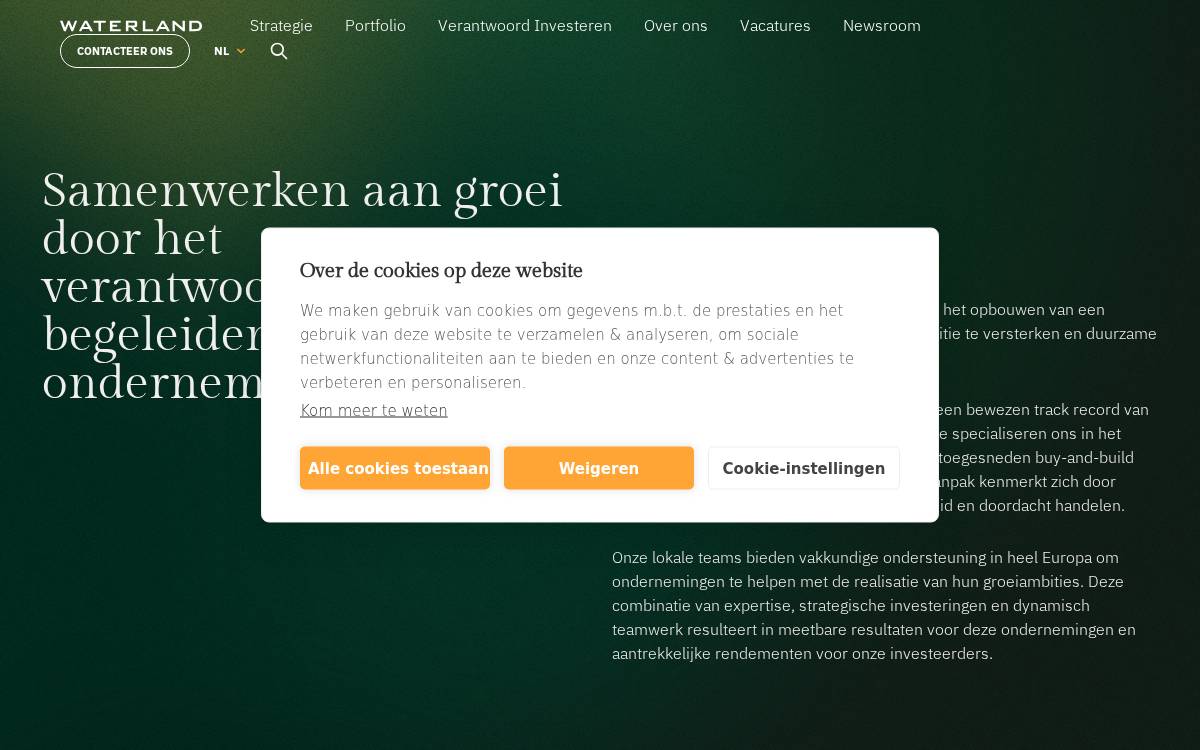 Waterland website preview