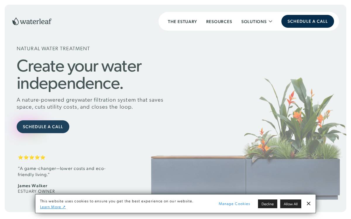 Waterleaftech website preview