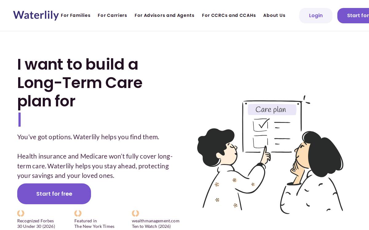 Waterlily website preview