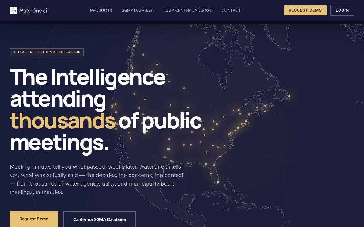 WaterOne website preview