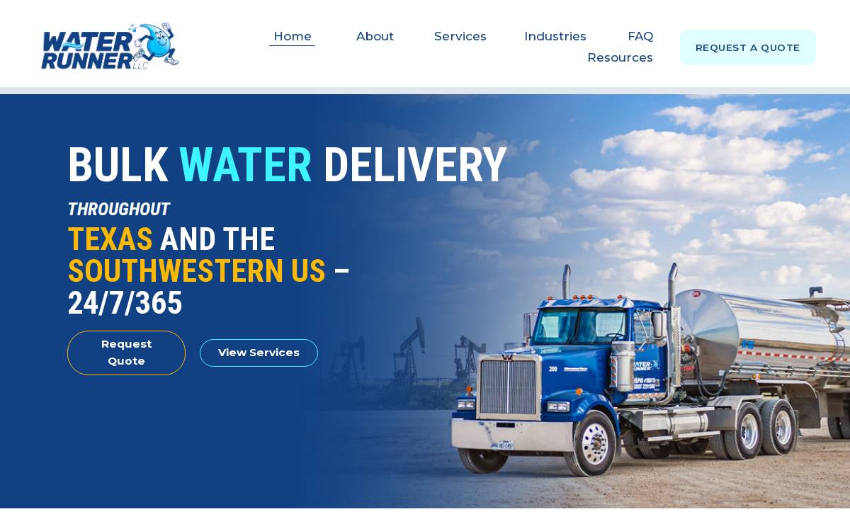 Water Runner website preview