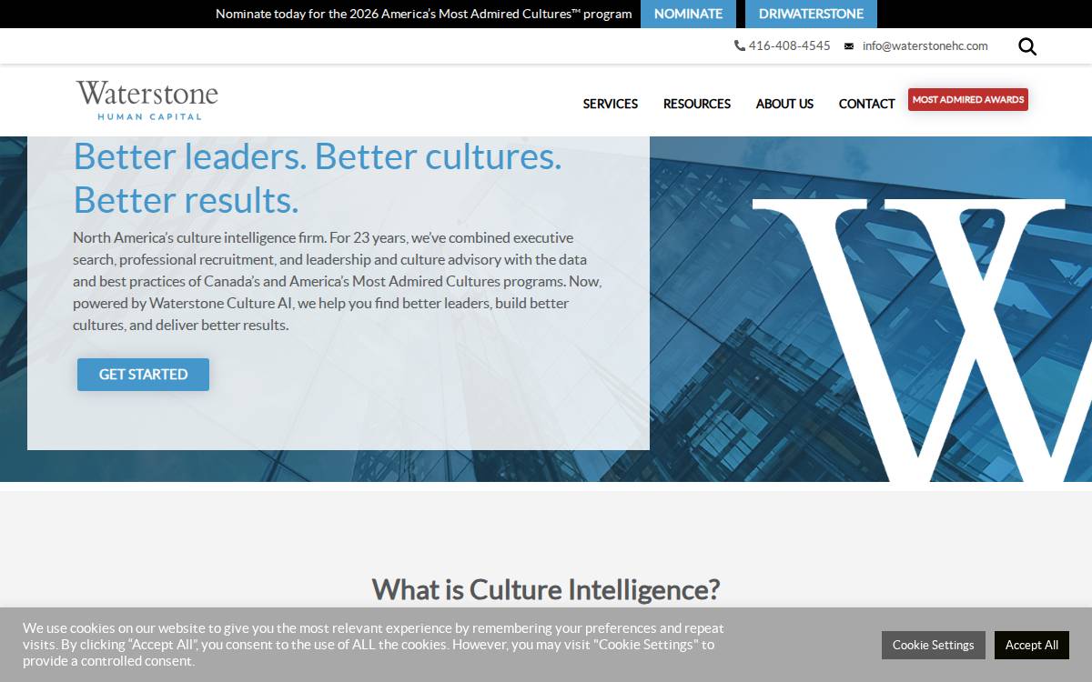 Waterstone Human Capital website preview