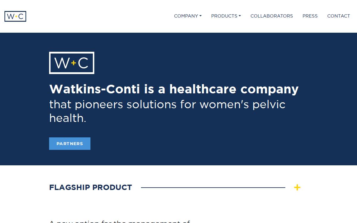 Watkins Conti Products website preview