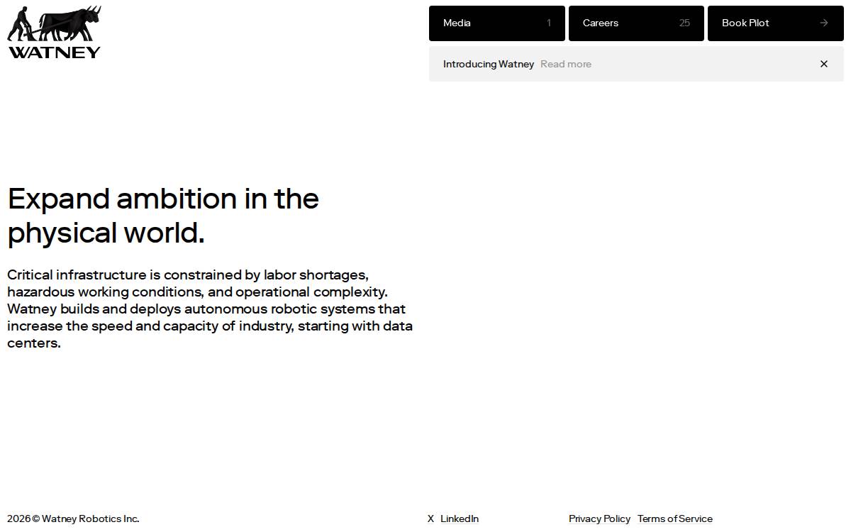 Watney Robotics website preview
