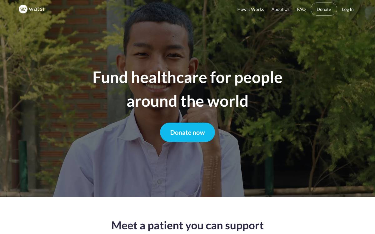 Watsi website preview