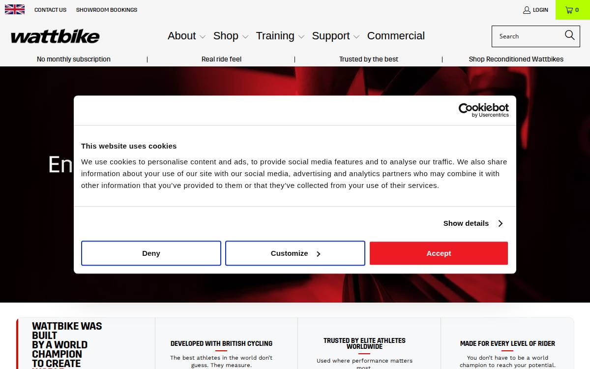 Wattbike website preview