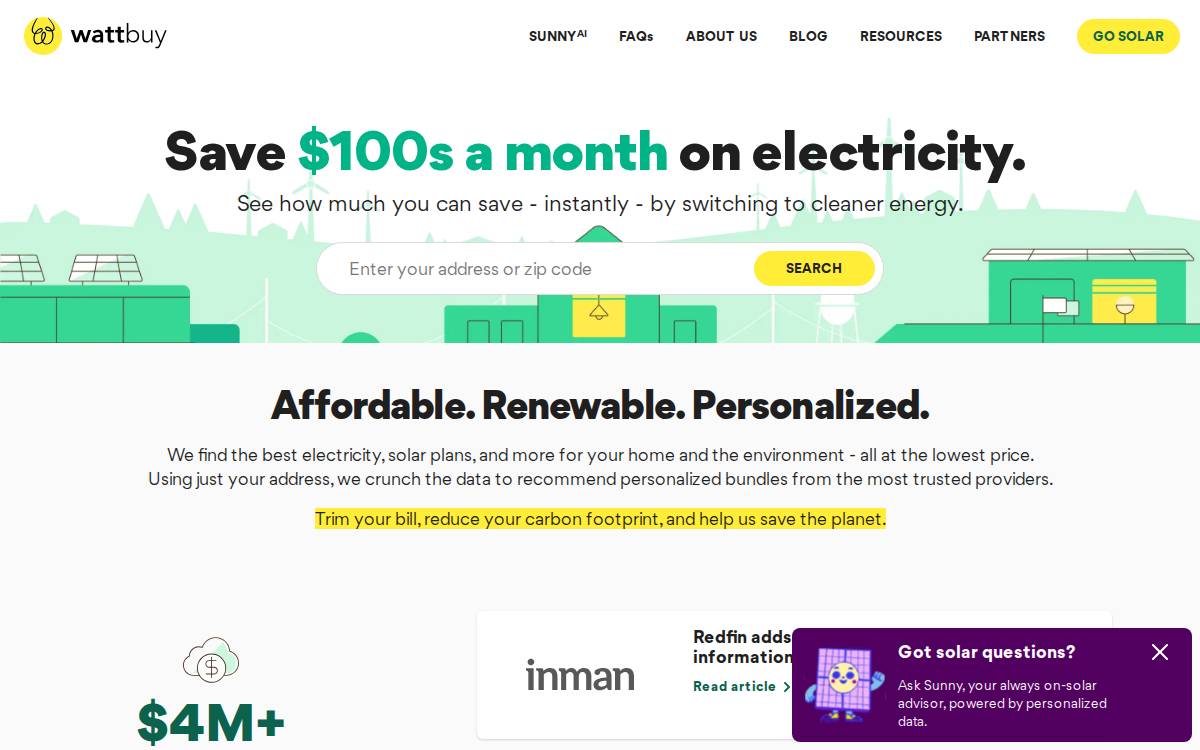 WattBuy website preview
