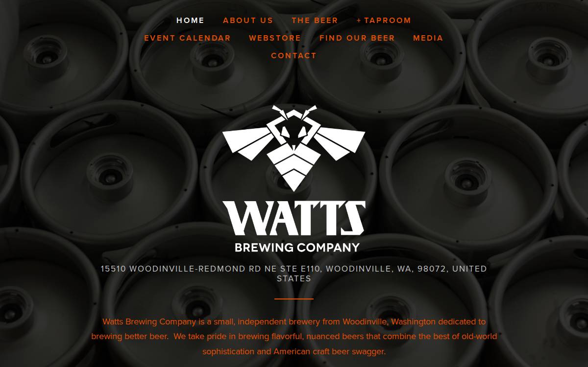 Watts Brewing website preview