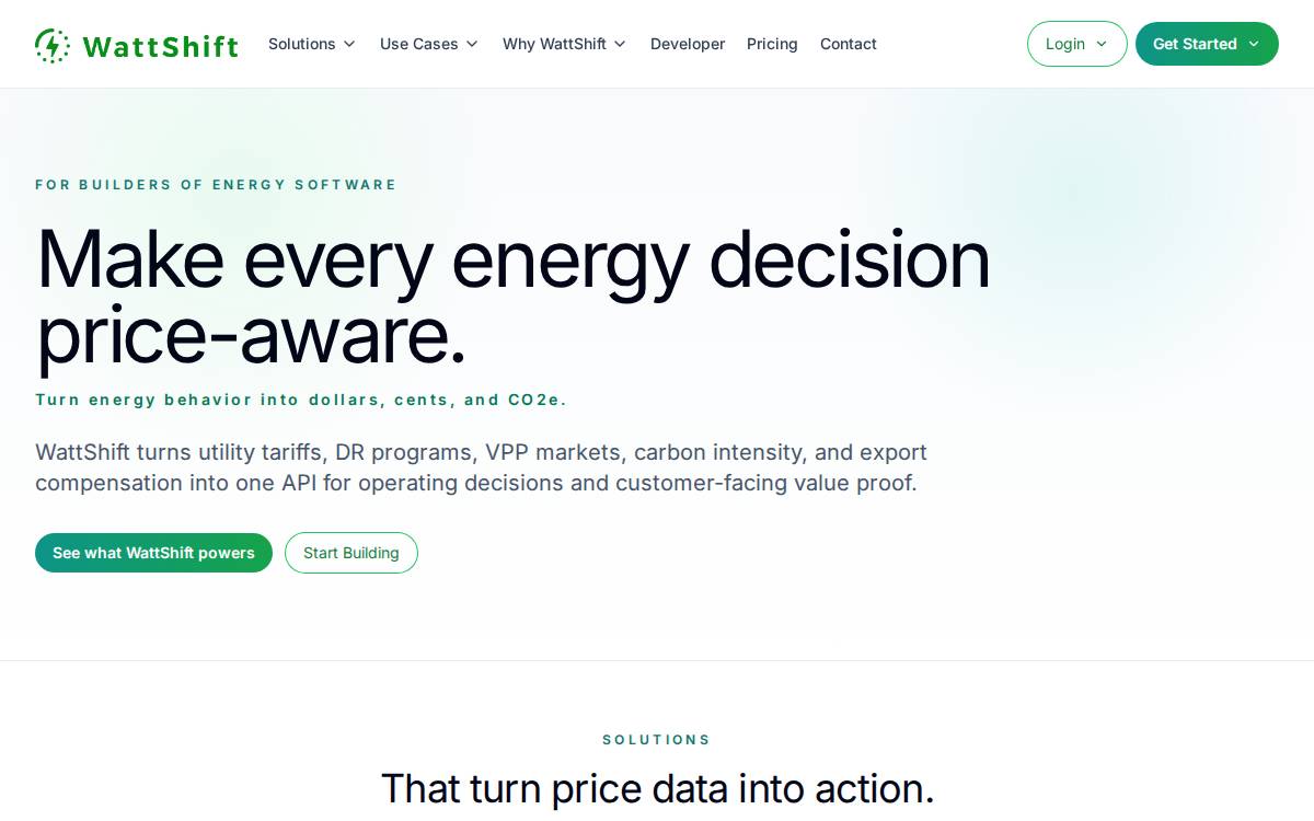 WattShift website preview