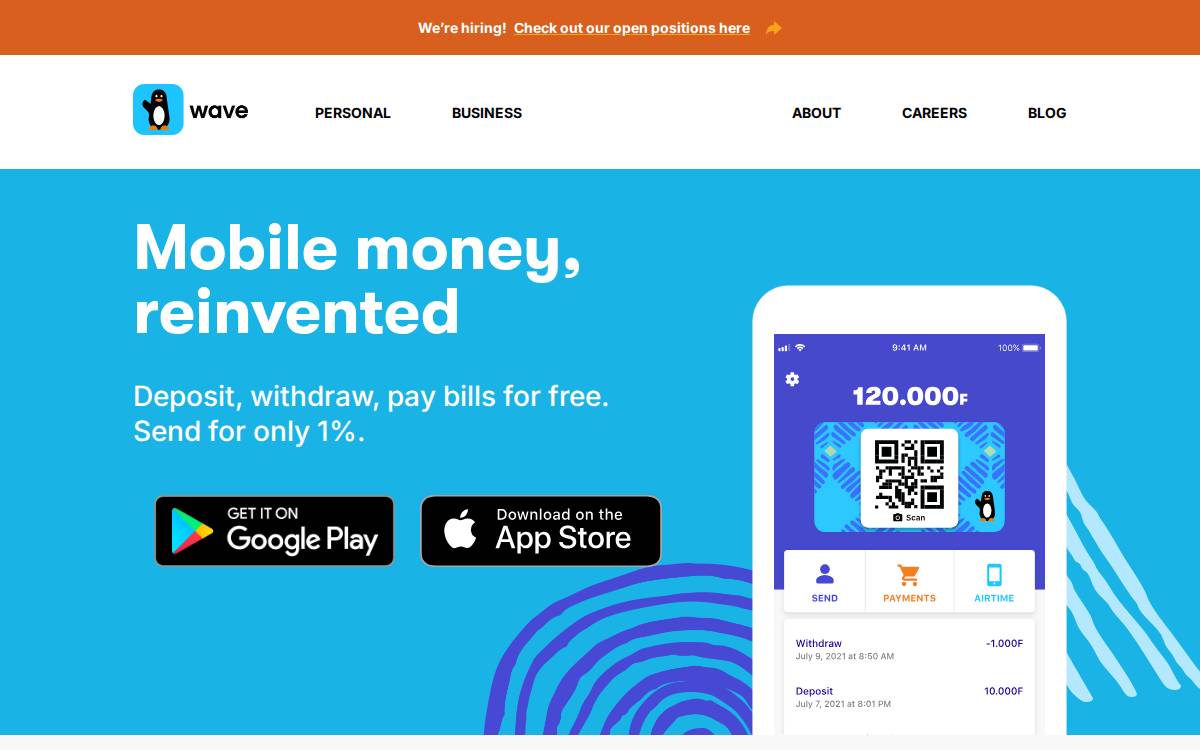 Wave website preview