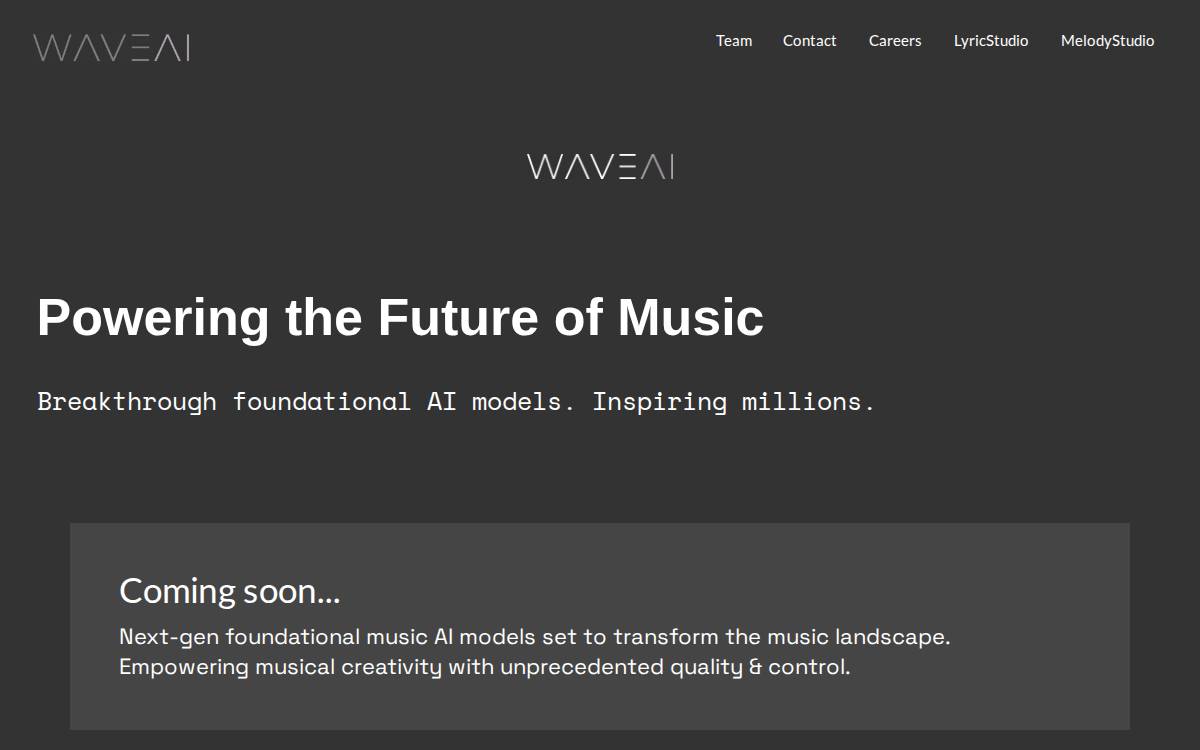 Wave Ai website preview