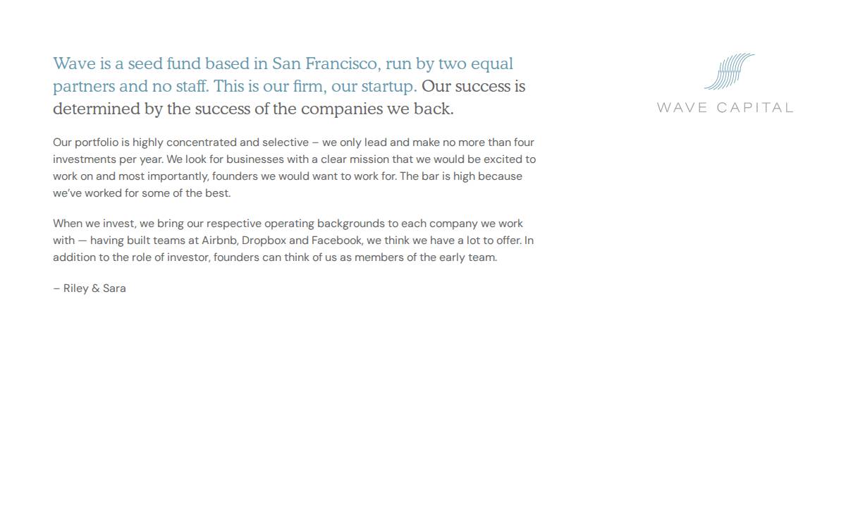 Wave Capital website preview